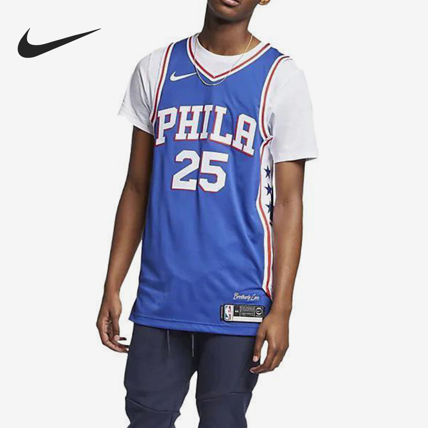 Nike/耐克官方正品NBA AU男士球员版篮球球衣背心T恤AV2688-495