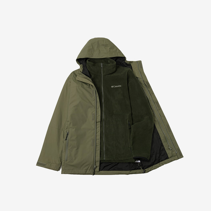 哥伦比亚男士保暖三合一冲锋衣