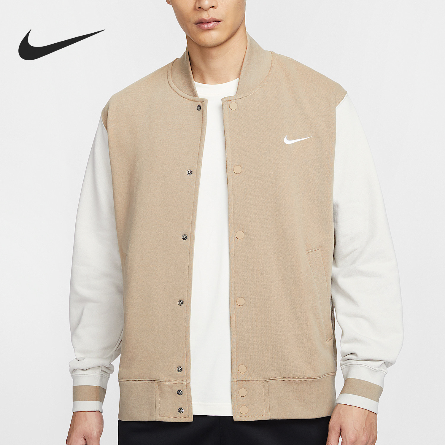 Nike/耐克官方正品2025新款男士拼接时尚休闲棒球服IB8766-247