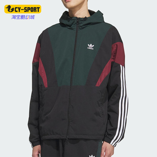 Adidas/阿迪达斯正品三叶草男士经典时尚拼接连帽夹克外套KC3125