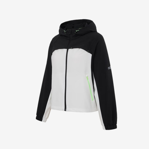 Adidas/阿迪达斯正品W 5 DRY JKT女士拼接经典连帽运动外套KB8193