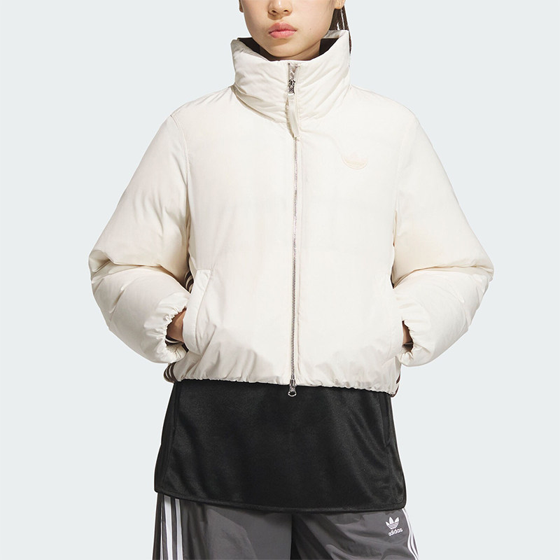 Adidas/阿迪达斯正品三叶草女士日常短款保暖羽绒服JD3788