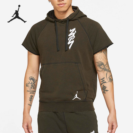 Nike/耐克正品Jordan 当季新款男子休闲短袖连帽卫衣DA9843-010
