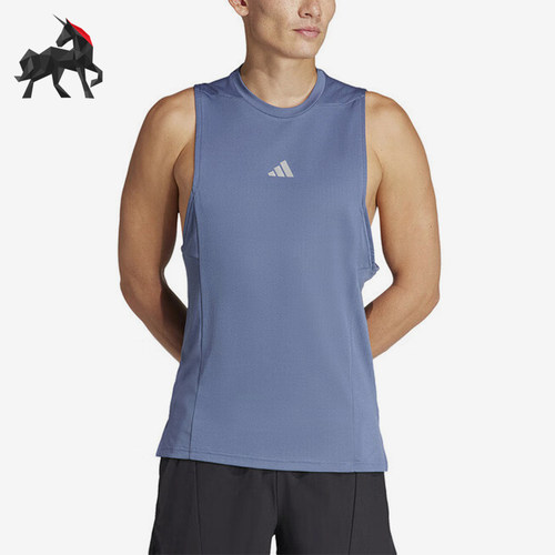 Adidas/阿迪达斯正品新款男士训练圆领运动无袖背心IS3713