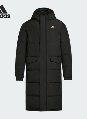 Adidas/阿迪达斯正品冬季男女连帽保暖长款运动休闲羽绒服KF6748