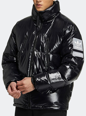 Adidas/阿迪达斯正品三叶草休闲男子运动短款保暖羽绒服 H66013