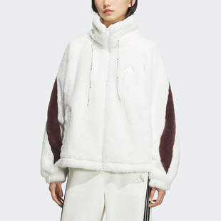 Adidas/阿迪达斯正品2025秋季款女士日常保暖运动宽松外套KC0079