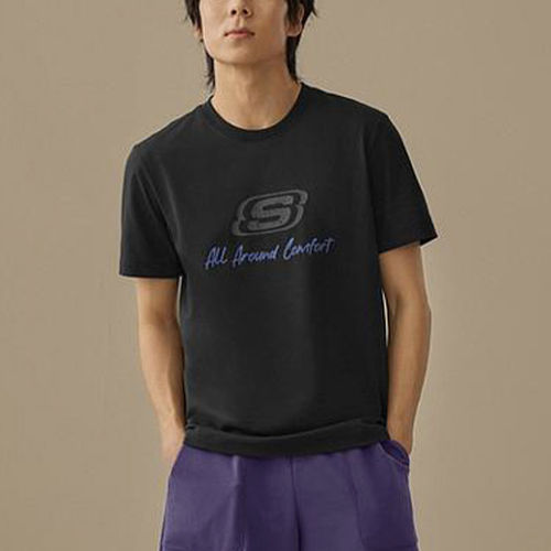 Skechers/斯凯奇正品夏季款男女同款圆领针织短袖T恤衫L225U129