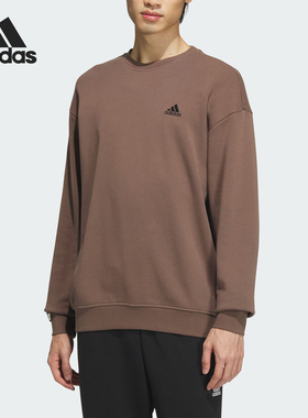 Adidas/阿迪达斯官方正品V LABEL FT CREW男女宽松复古卫衣JM9108