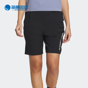 HY4696 Adidas 阿迪达斯正品 休闲新款 女士梭织透气运动舒适短裤