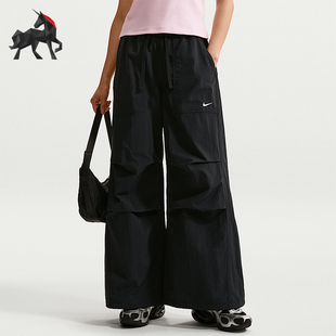 Nike/耐克正品Sportswear女士运动宽松中腰结构感长裤IR1639-010