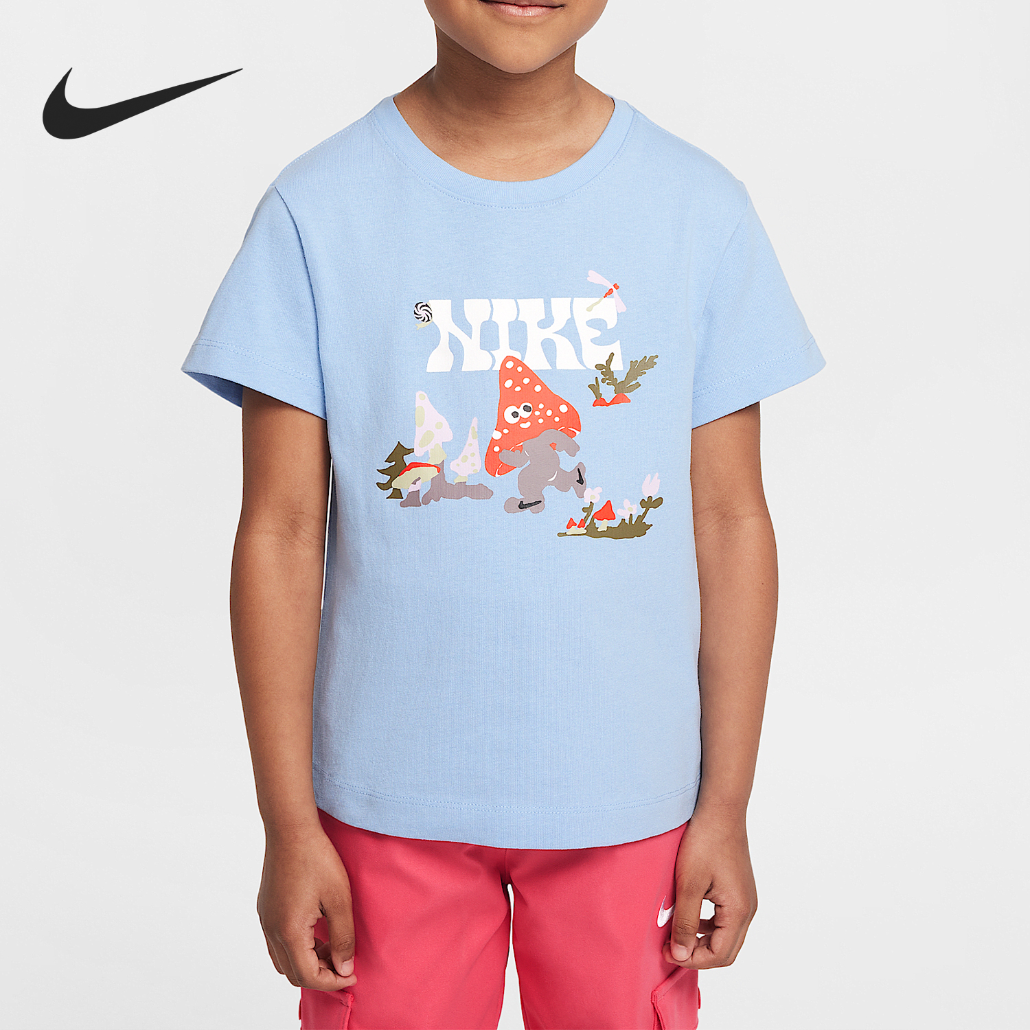 Nike/耐克正品Ringlet小童圆领日常休闲图案短袖IM4496-422