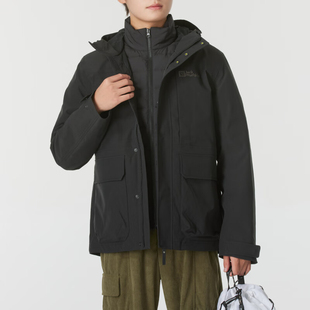 Jack wolfskin/狼爪正品羽绒男士三合一冲锋衣5121332-6502