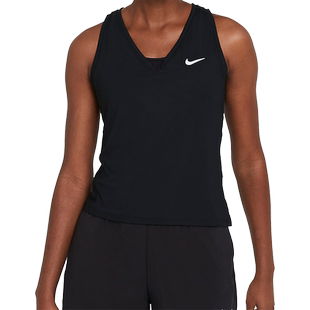 Nike/耐克官方正品女子排汗透气针织弹性网球运动背心 CV4785-010