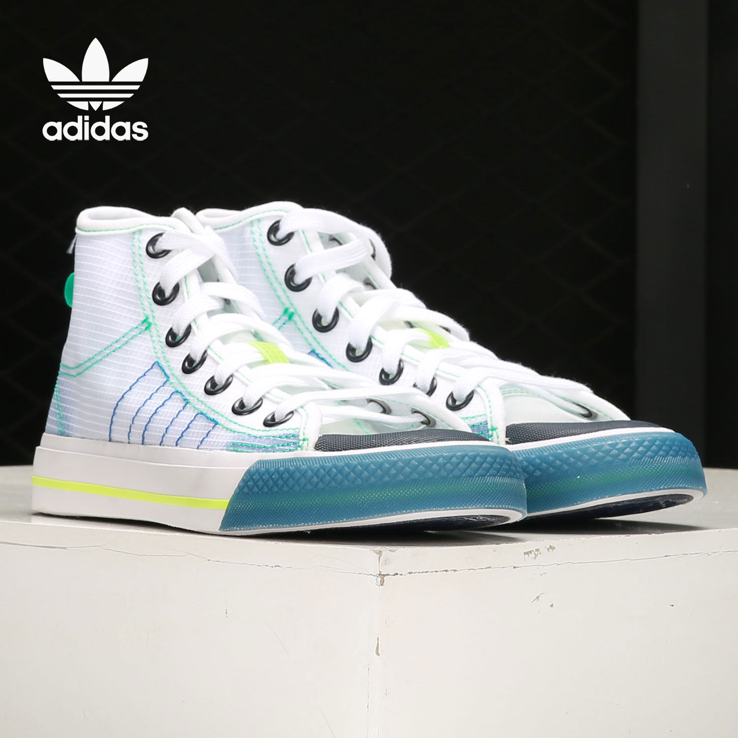 Adidas/阿迪达斯正品当季新款 三叶草NIZZA高帮休闲鞋板鞋 FY3093,运动鞋new,板鞋,淘宝优惠券,粉丝福利购,淘宝优惠卷