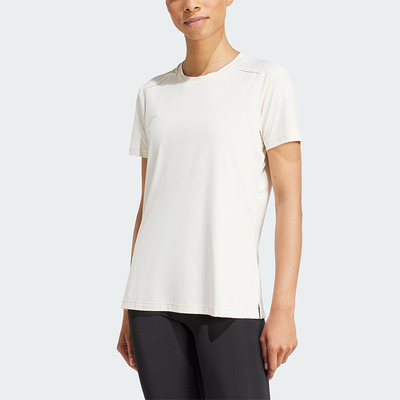 阿迪达斯女士圆领透气运动短袖