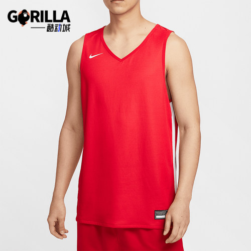 Nike/耐克正品运动男士篮球运动训练双面穿无袖背心T恤IB8827-657