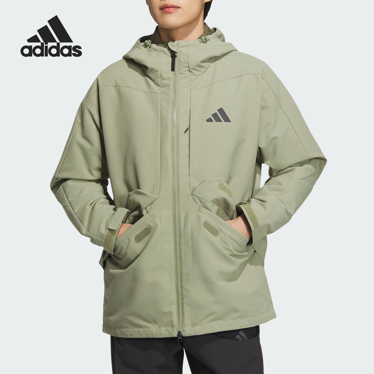 Adidas/阿迪达斯正品新款男士宽松徒步三合一羽绒服JY4214