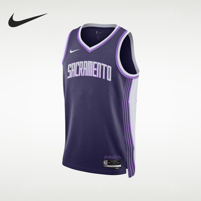 Nike耐克正品NBA国王队威斯布鲁克透气无袖印花篮球HM6023-535