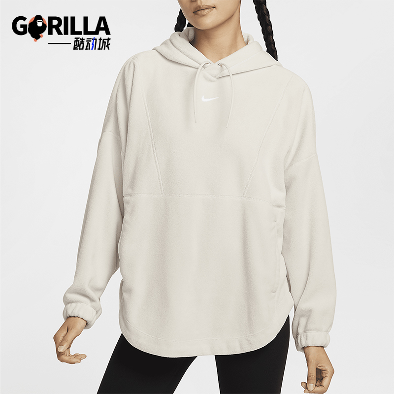 耐克女士毛绒连帽运动休闲卫衣