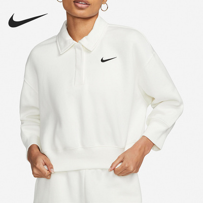 Nike/耐克正品秋冬新款女子运动休闲加绒翻领卫衣DQ5869-133