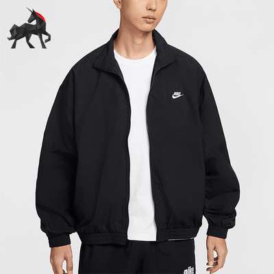 Nike/耐克正品OVERSIZE男士宽松梭织立领经典夹克外套HQ6110-010