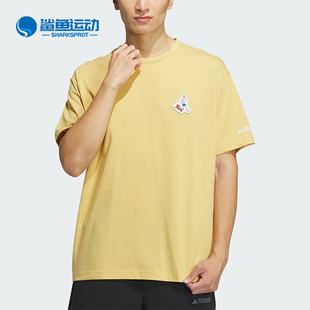 户外运动休闲宽松短袖 Adidas IS0306 TEE男士 阿迪达斯正品 GFX