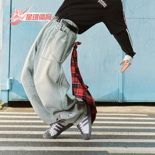 运动弯刀牛仔长裤 Adidas KT6366 经典 时尚 阿迪达斯正品 三叶草男士