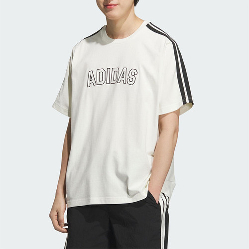Adidas/阿迪达斯正品2025夏款男宽松针织经典透气短袖T恤KC2837