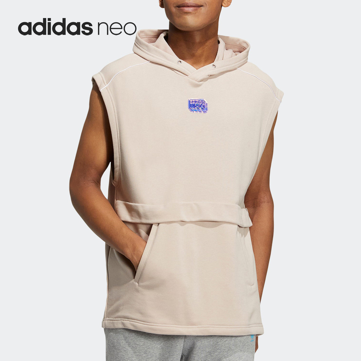 Adidas/阿迪达斯官方正品NEO夏季男女休闲运动连帽无袖背心IB7644,运动服/休闲服装,运动T恤,淘宝优惠券,粉丝福利购,淘宝优惠卷