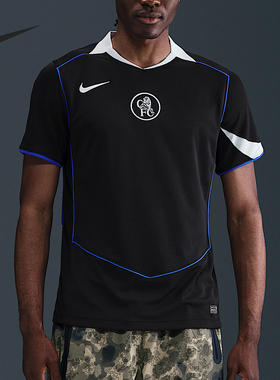 Nike/耐克官方正品2025男士V领套头透气耐穿足球短袖HM3202-011