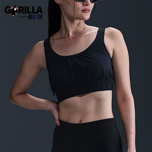 Nike/耐克正品2025女士刺绣套头耐穿透气修身运动背心HM6974-010