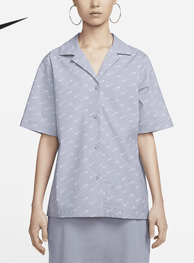 Nike/耐克正品Sportswear女子梭织运动衬衫短袖DV7931-519