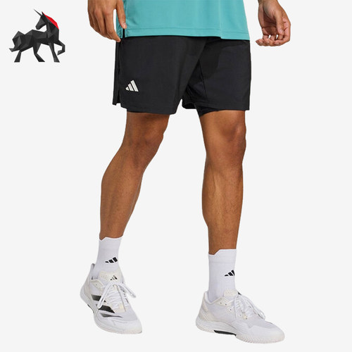 Adidas/阿迪达斯正品S新款男黑色训练健身经典轻盈运动短裤JY2959