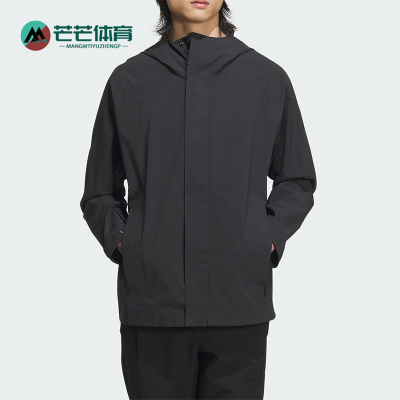 阿迪达斯男士防风连帽冲锋衣