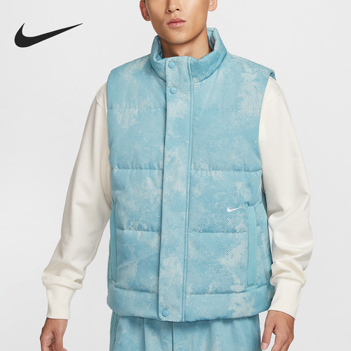 Nike/耐克正品新款男士潮流休闲拒水篮球棉服马甲HF7721-464