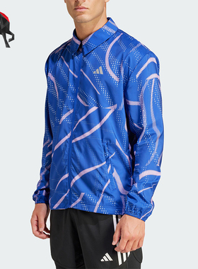 Adidas/阿迪达斯正品OTR BTN JKT男士跑步经典运动夹克外套IQ3805