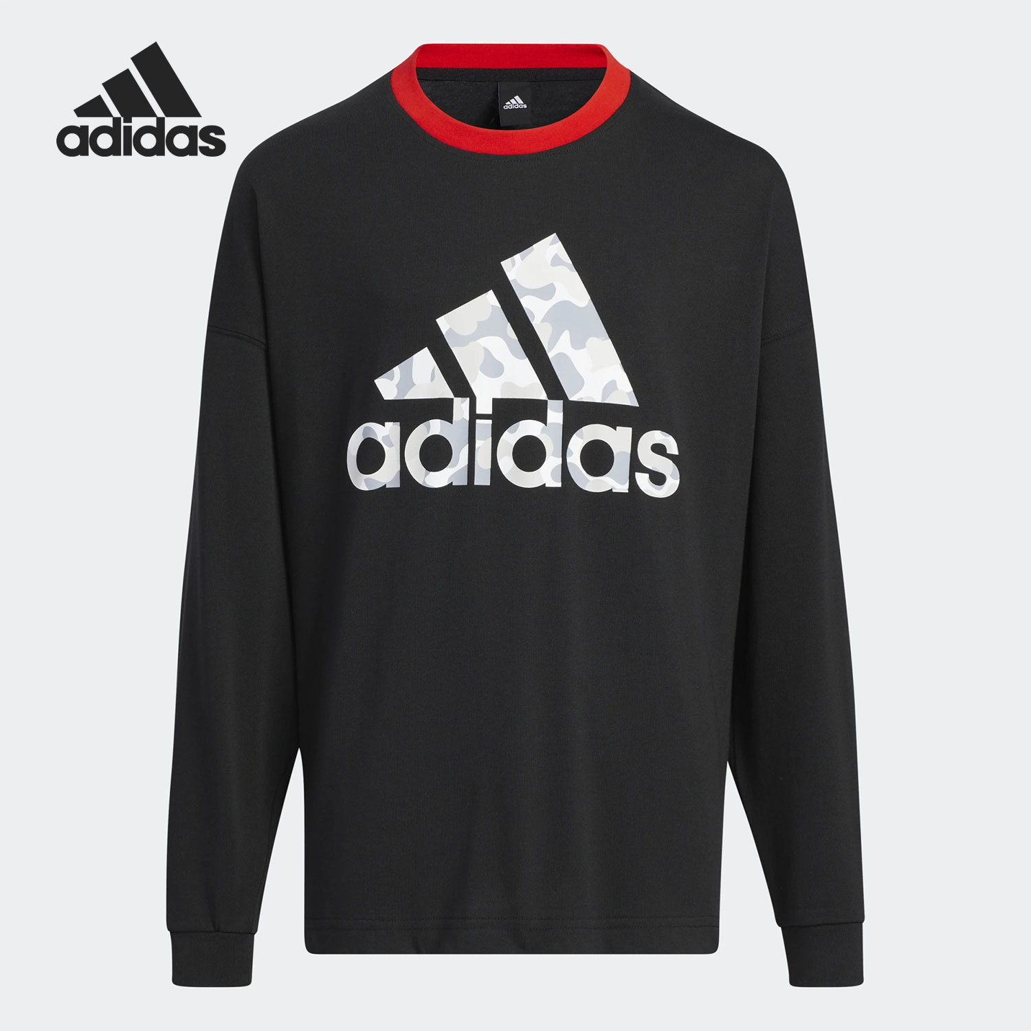 Adidas/阿迪达斯正品秋季新款儿童运动休闲舒适长袖T恤HM7175