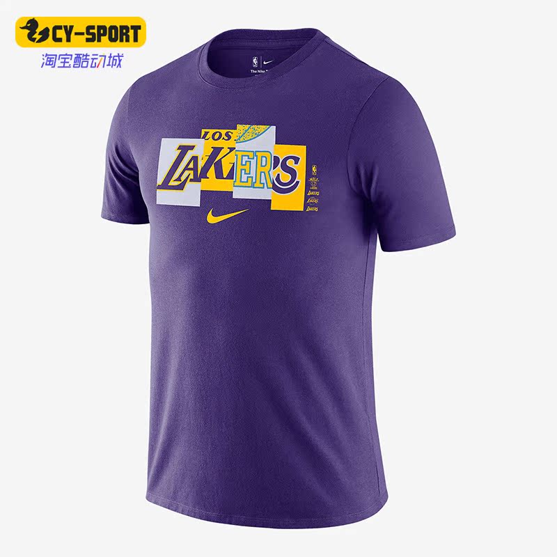 Nike/耐克正品洛杉矶湖人队DRI-FIT 男子短袖T恤DA7479-547