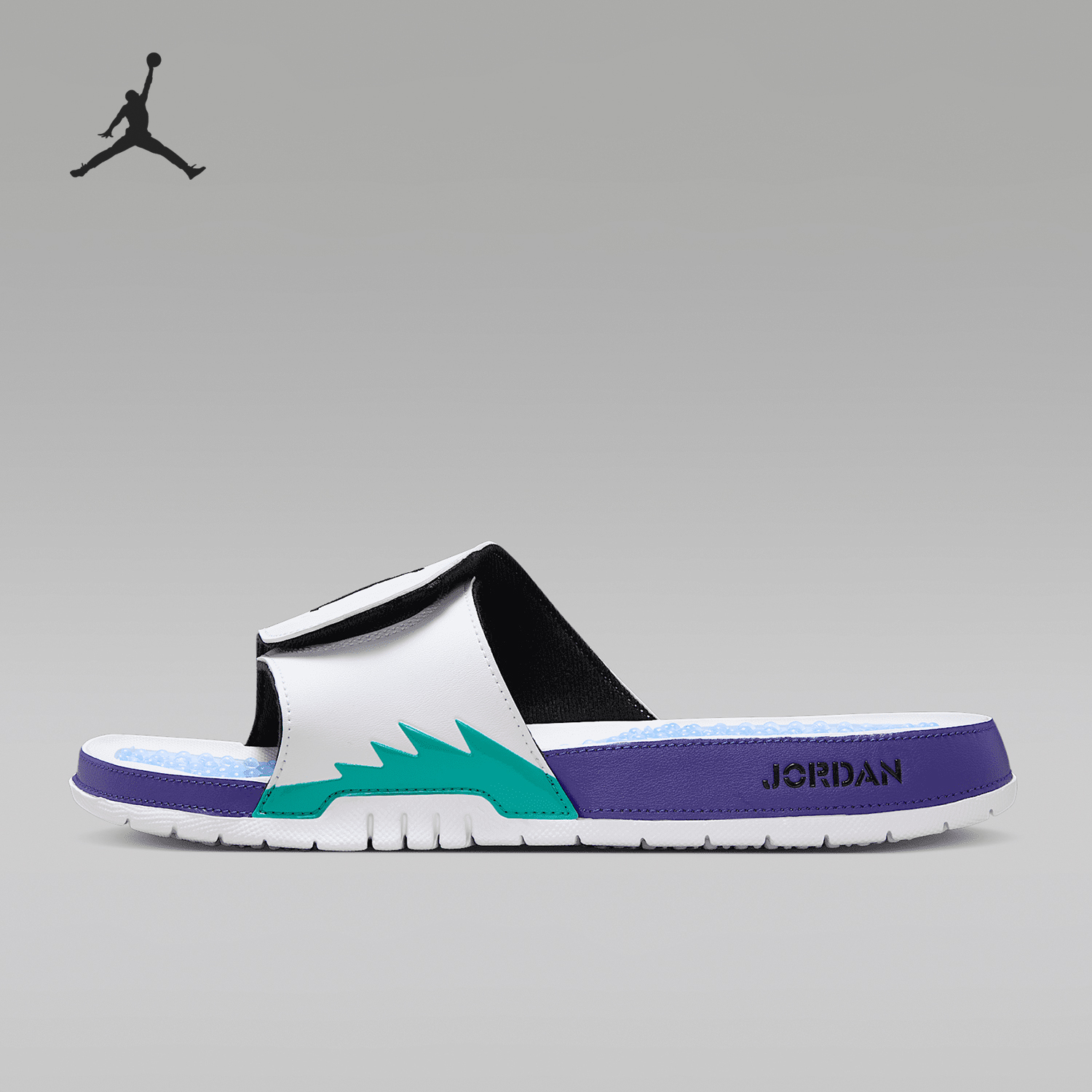 Nike/耐克正品JORDAN男士轻便透气魔术贴一字拖鞋555501-103