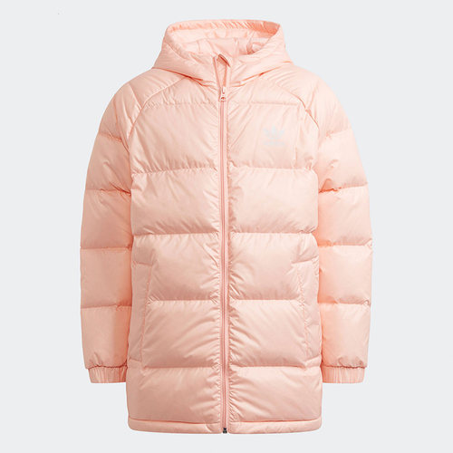 三叶草大童中长款保暖羽绒服