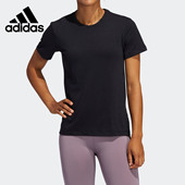 女子休闲圆领运动短袖 Adidas 新款 春季 T恤FL2341 阿迪达斯正品