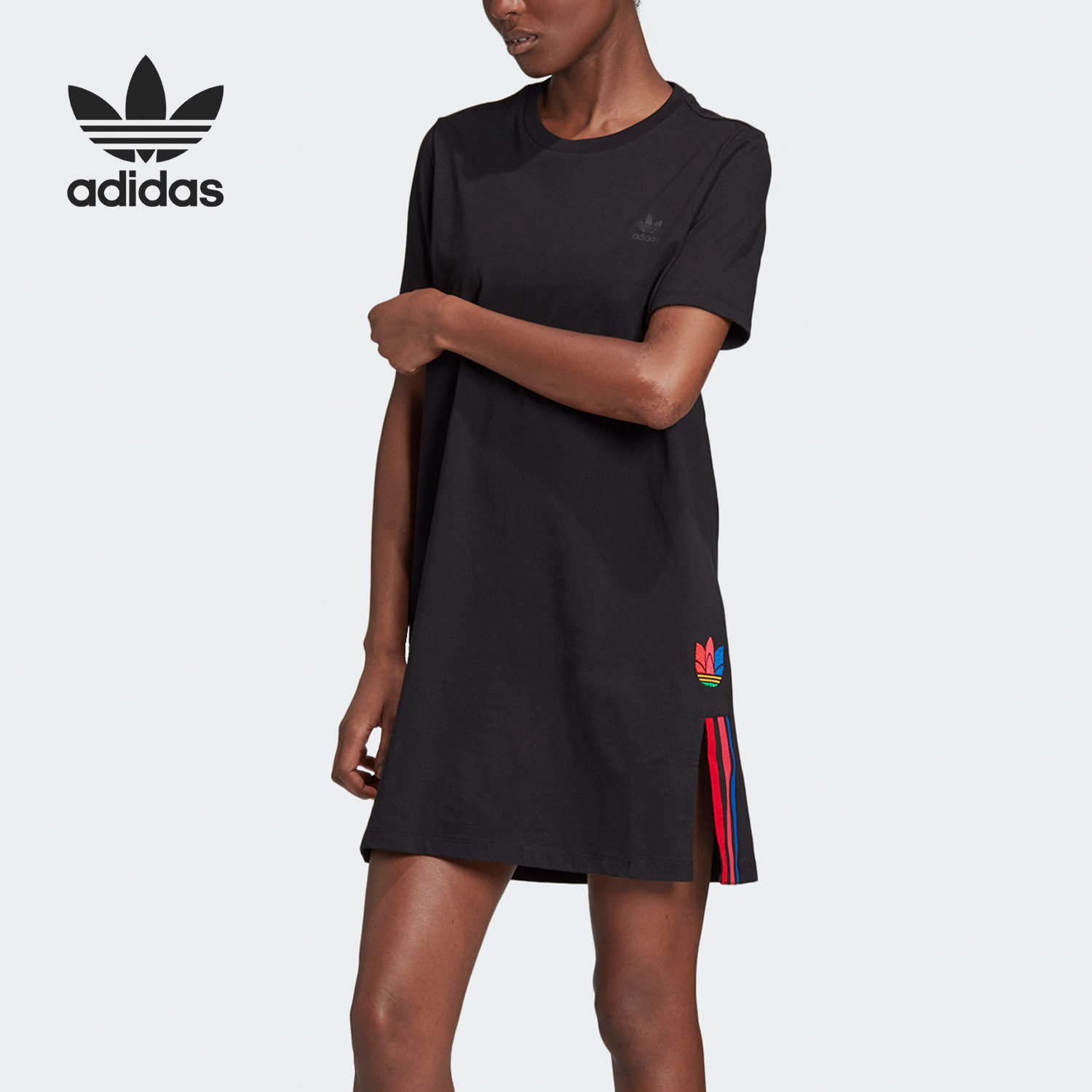 Adidas/阿迪达斯官方正品 TEE DRESS 女子短袖运动连衣裙 GD2233