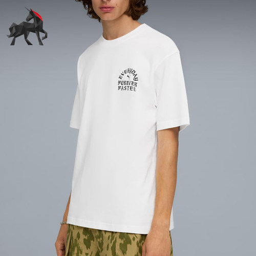 Puma/彪马正品PUMANOWTe新款男白色街头经典休闲短袖T恤634746-02
