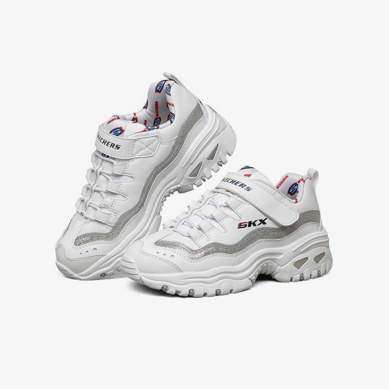 Skechers/斯凯奇正品新款大童魔术贴复古运动老爹鞋熊猫鞋