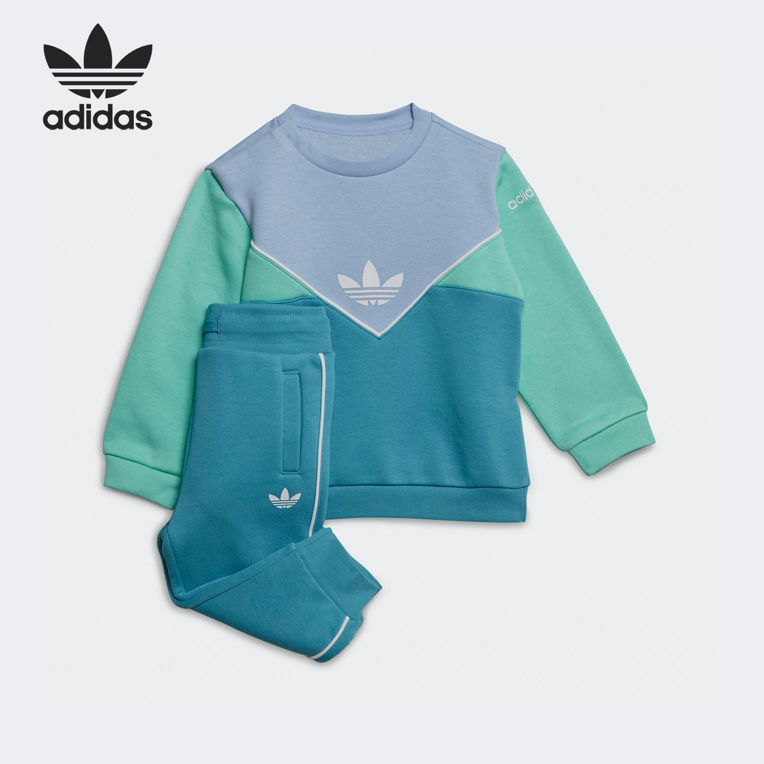 Adidas/阿迪达斯正品当季新款婴童运动长袖套装IC9112