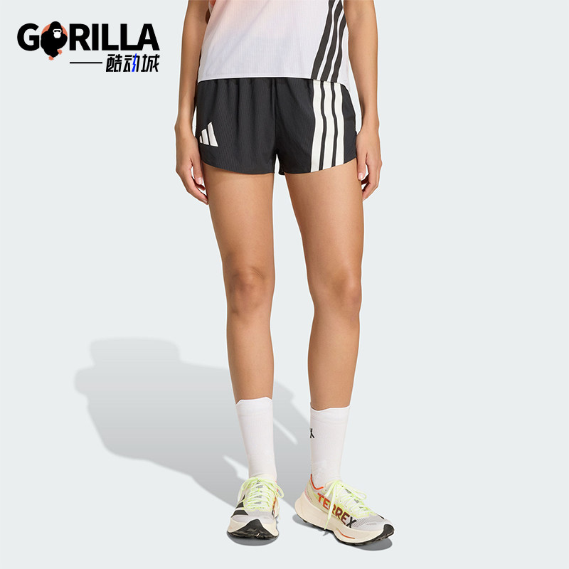 Adidas/阿迪达斯正品夏季女士透气梭织户外越野跑运动短裤KC4963
