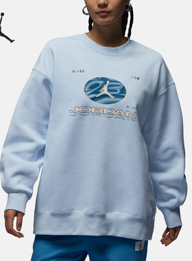Nike/耐克正品JORDAN女士印花宽松休闲针织卫衣FV4021-423