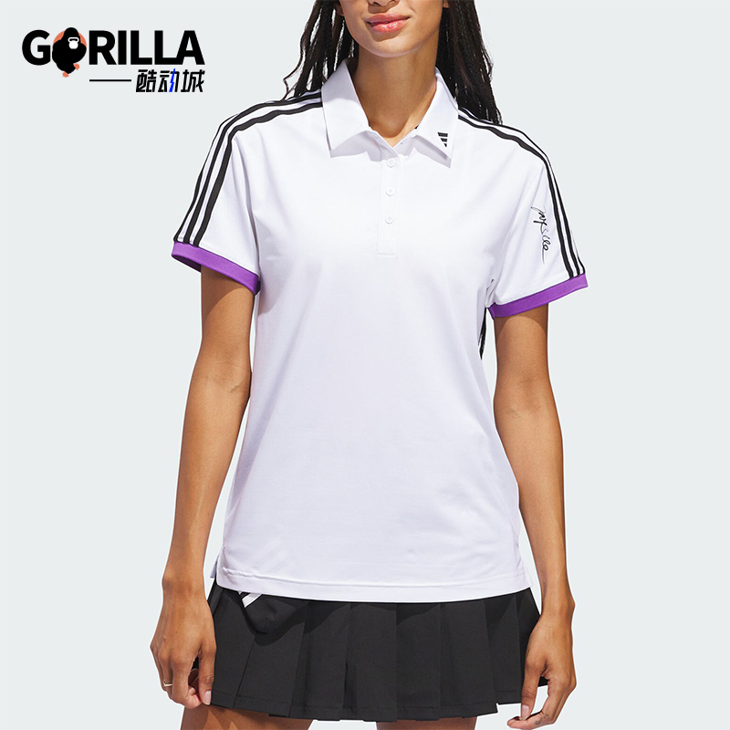 阿迪达斯女士透气户外POLO衫