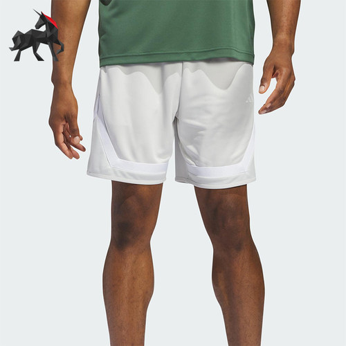 Adidas/阿迪达斯正品男士松紧中腰Logo印花休闲短裤IX1840